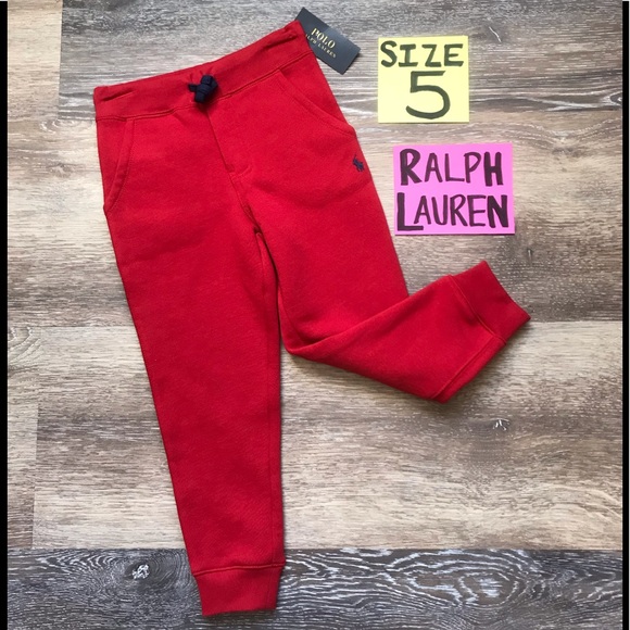 Polo Ralph Lauren Other - NWT Polo Ralph Lauren Girls Size 5 Red Sweatpants